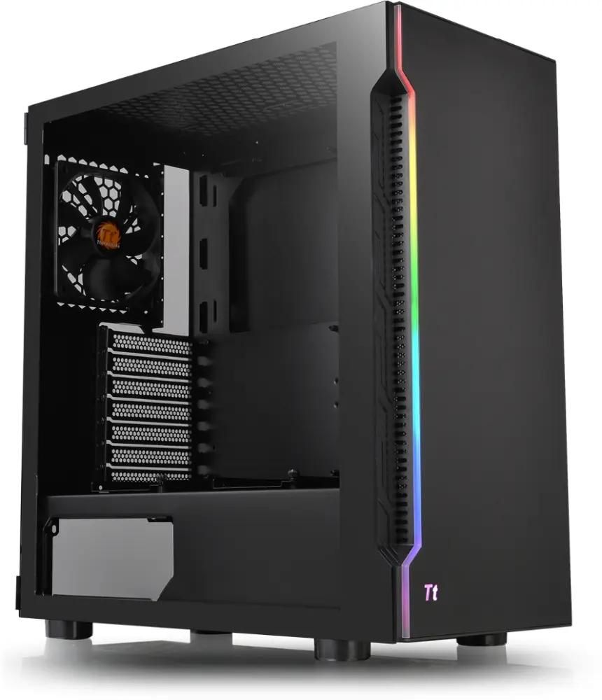 Корпус ATX Thermaltake H200 TG RGB, Midi-Tower, без БП,  черный [ca-1m3-00m1wn-00]